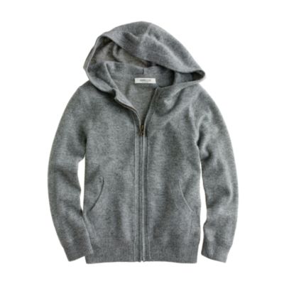 Kids' cashmere zip hoodie