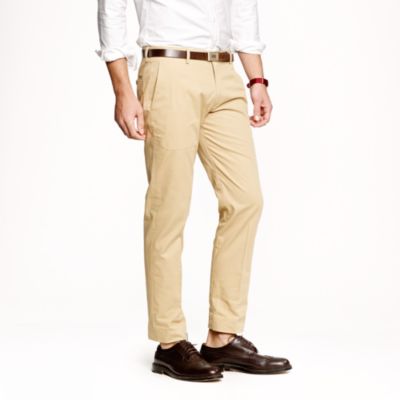 Unhemmed Ludlow slim suit pant in Italian chino