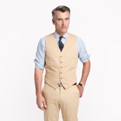 Suit vest in Italian chino