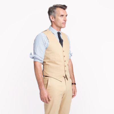 Ludlow suit vest in Italian chino