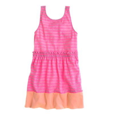 Girls' stripe knit sundress