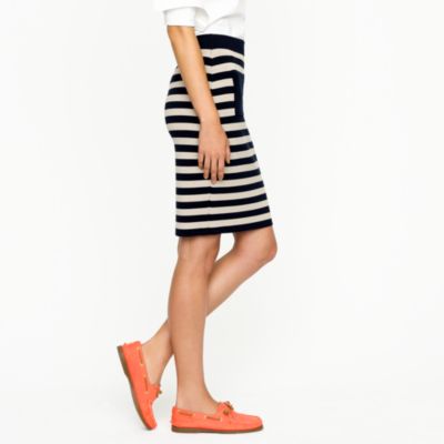 Stripe sweater-skirt