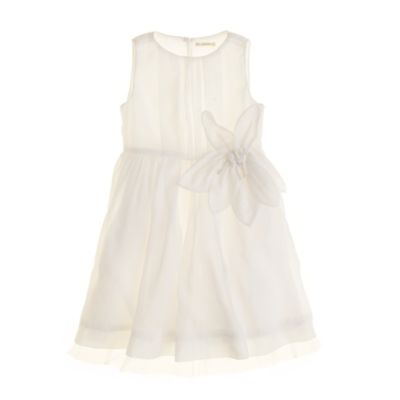 Girls' organdy plumeria dress