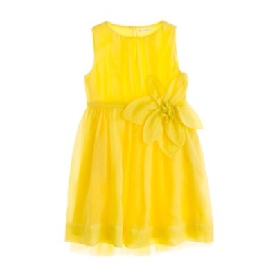 Girls' organdy plumeria dress