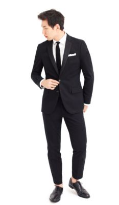 Ludlow tuxedo jacket with double vent in Italian chino