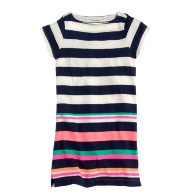 Girls' multistripe tee dress