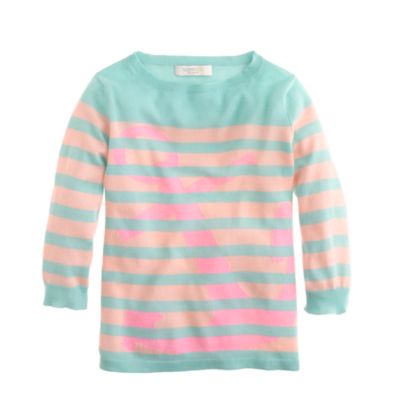 Girls' Collection featherweight cashmere anchor sweater