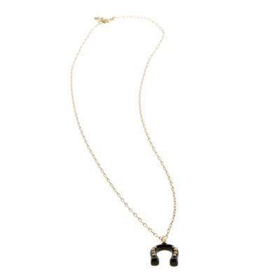 Horseshoe charm necklace