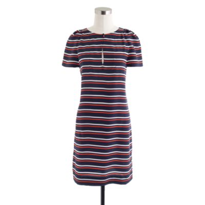 Stripe silk tunic dress