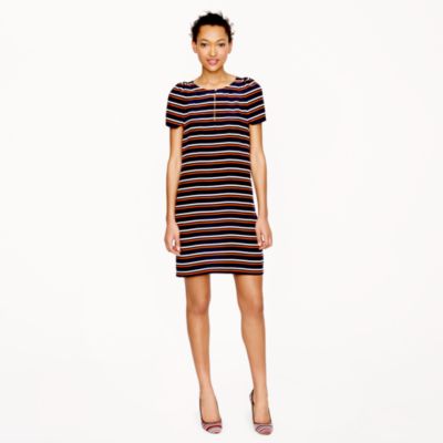 Stripe silk tunic dress