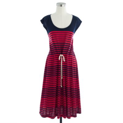 Stripe drawstring dress