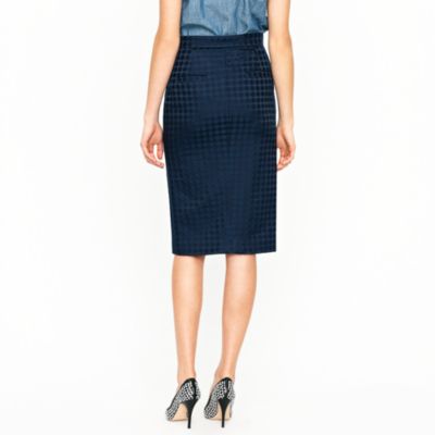 Collection jacquard dot pencil skirt