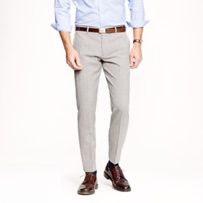 Ludlow slim suit pant in light grey Italian worsted wool