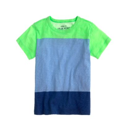 Boys' slub tee in colorblock