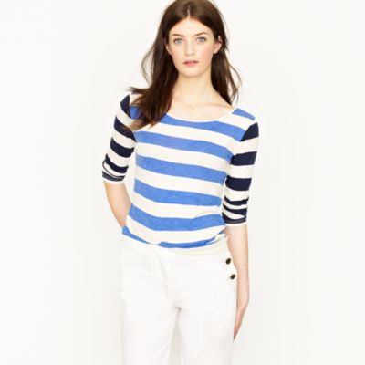 Contrast stripe tee