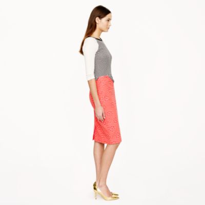 No. 2 pencil skirt in pinwheel eyelet