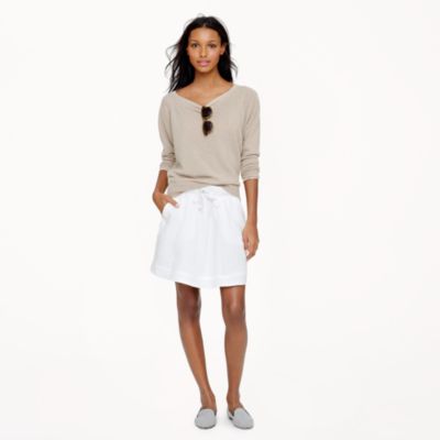 Boardwalk linen skirt in white
