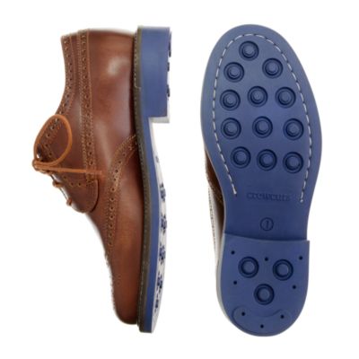 Kids' classic wing tips with contrast sole