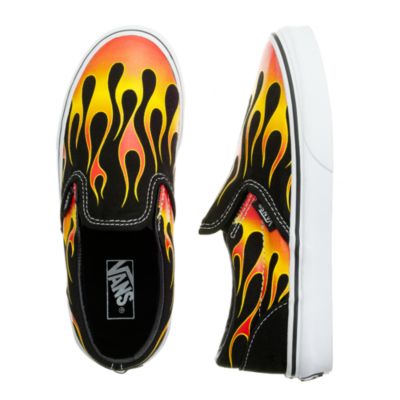Boys' Vans&reg; flames slip-ons