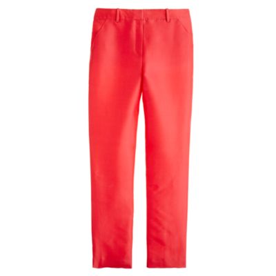High-waisted pant in silk-wool