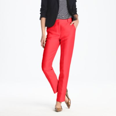 High-waisted pant in silk-wool