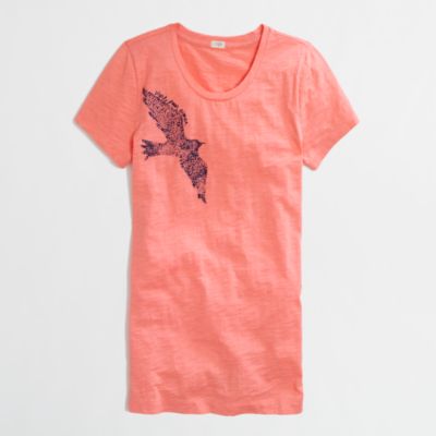Factory dotted bird graphic tee