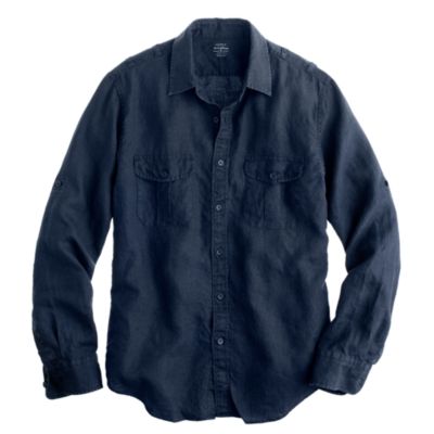 Irish linen camp shirt
