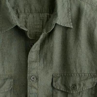Irish linen camp shirt