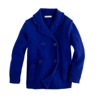 Girls' double-breasted sweater-jacket