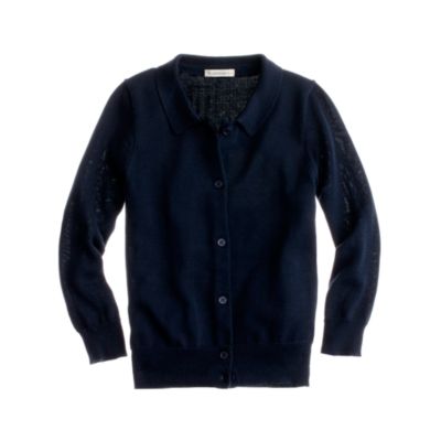 Girls' point-collar Caroline cardigan