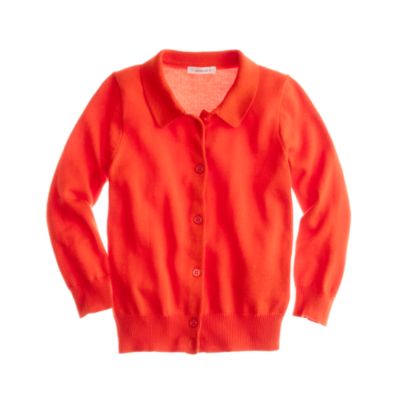 Girls' point-collar Caroline cardigan