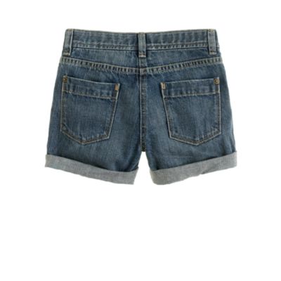 Girls' cowgirl roll-up jean short