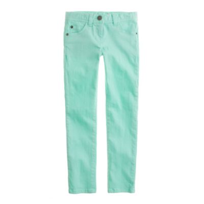 Girls' toothpick jean in garment-dyed twill