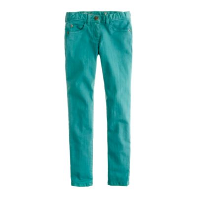 Girls' toothpick jean in garment-dyed twill