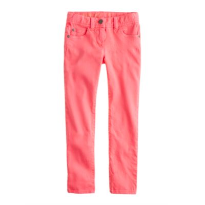 Girls' toothpick jean in garment-dyed twill