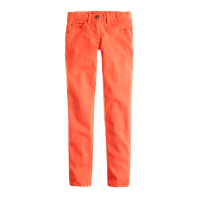 Girls' toothpick jean in garment-dyed twill
