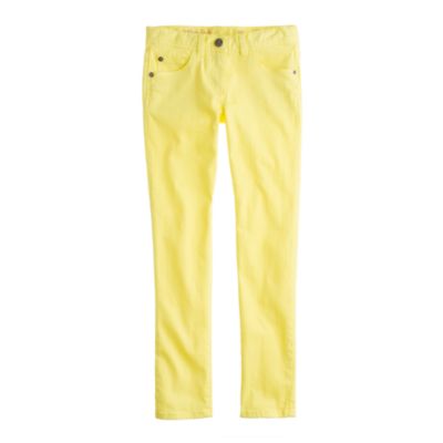 Girls' toothpick jean in garment-dyed twill