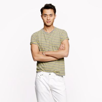 Broken-in pocket tee in citrus stripe