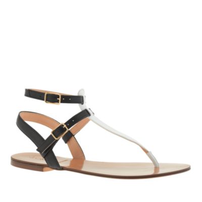 Tabbie colorblock T-strap sandals
