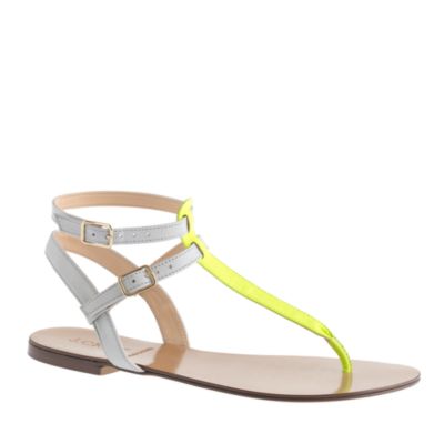 Tabbie colorblock T-strap sandals
