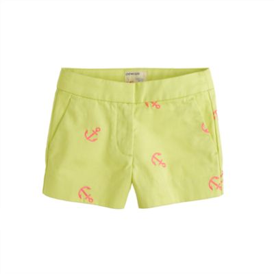 Girls' Frankie short in embroidered anchor
