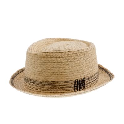 Braided straw trilby hat