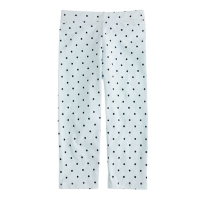 Girls' polka-dot capri leggings