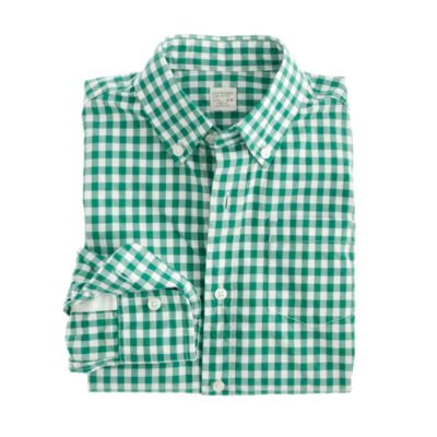 Boys' Secret Wash shirt in gingham