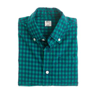 Boys' Secret Wash shirt in gingham