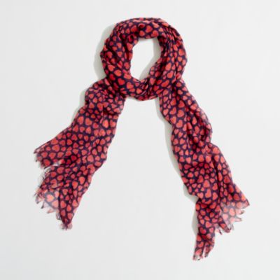 Factory printed eyelash scarf