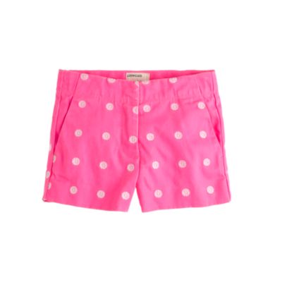 Girls' Frankie short in embroidered daisies