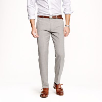 Ludlow classic suit pant in light grey Italian worsted wool