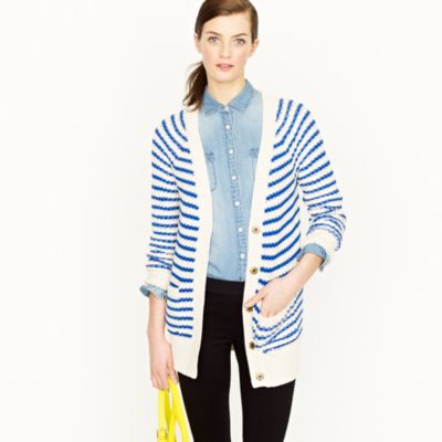Ripplestitch cardigan in stripe