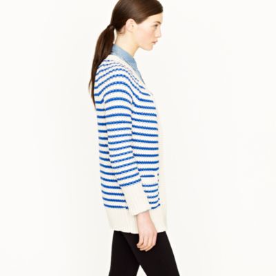 Ripplestitch cardigan in stripe